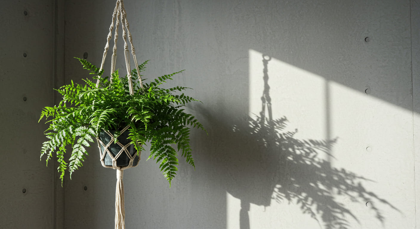 観葉植物のインテリアハンギング｜垂れ下がる植物で空間を立体的に彩る