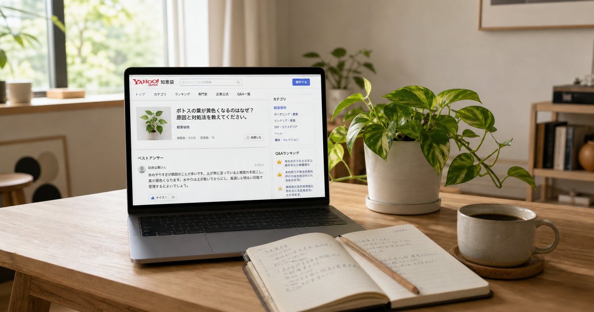 Yahoo!知恵袋の観葉植物の悩み500件を集計したら、80%が同じ3パターンだった話