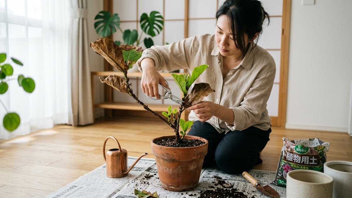 症状別の復活方法｜剪定(せんてい)と植え替えで再生を目指す