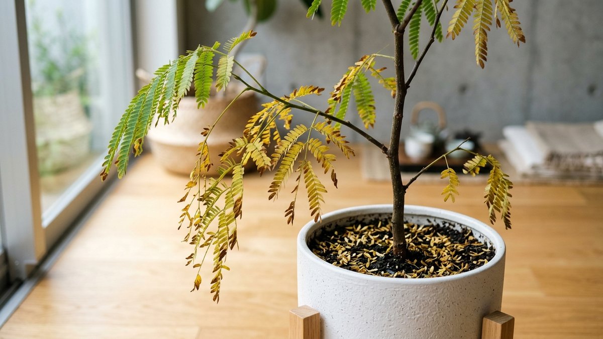 エバーフレッシュのトラブル症状｜葉先茶色化と落葉