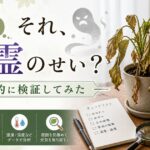「観葉植物は生霊で枯れる」って本当?スピ・科学・AIの3軸で検証してみた
