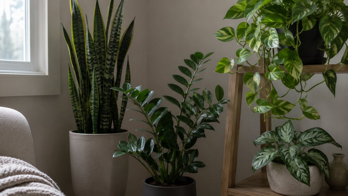 日当たりが悪い部屋でも育つ観葉植物の代表例(サンスベリア・ポトス・ZZ植物・アグラオネマ)